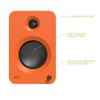 Kanto REN 200W Powered Speaker System with HDMI ARC Input for TV & Home Theater | USB-C and Bluetooth 5.3 | High/Low Pass Filter | Pair | Matte Orange view 2