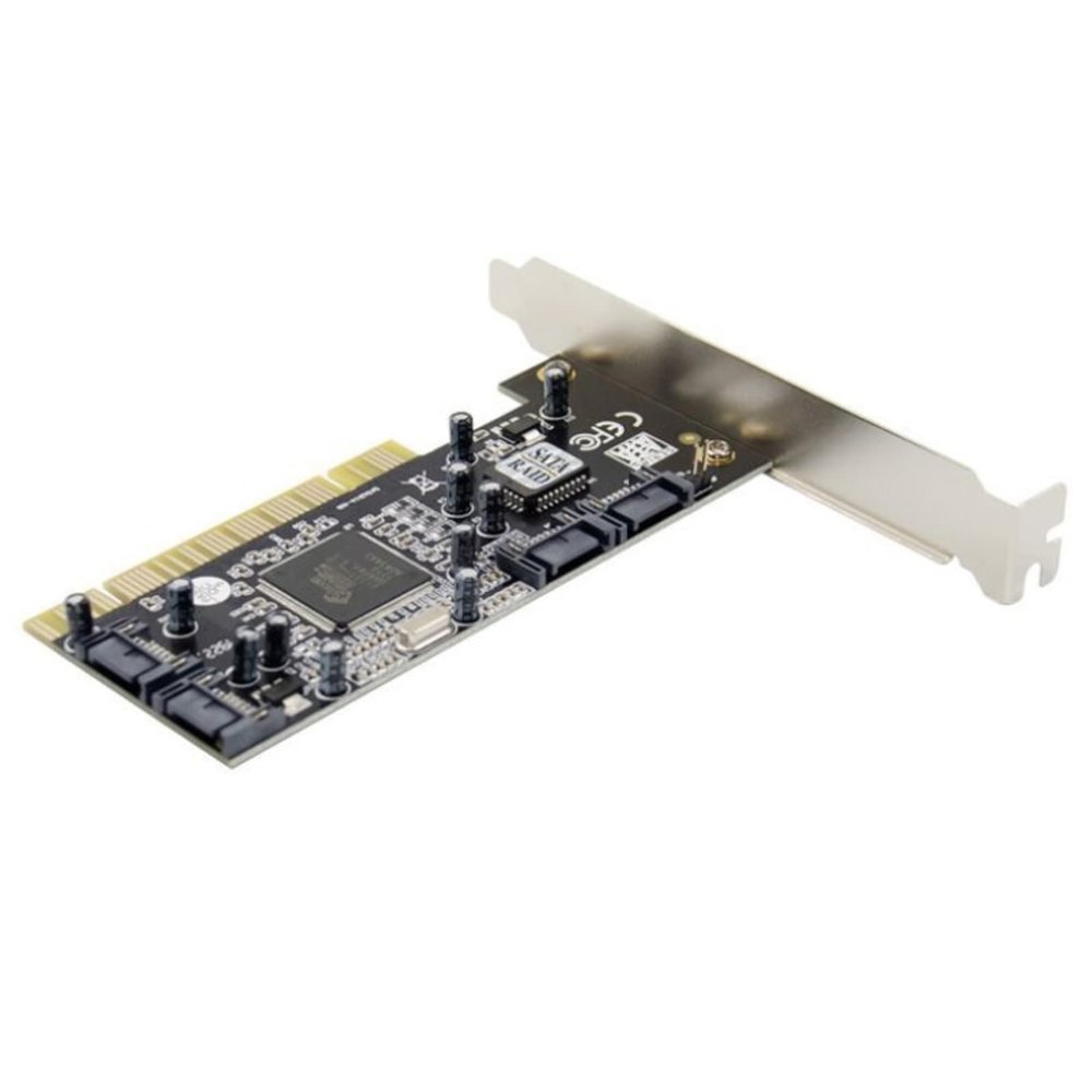 DIY 4 Port SATA PCI Expansion Card PCI to SATA Adapter Card for Windows 98SE/Me