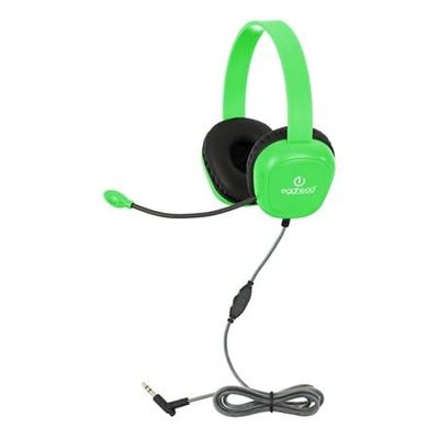 Egghead Premium Kids Heavy Duty Headset with Uni-Directional Microphone, Chew-Resistant Tri-Shield Cord, Padded Ear Cushions, and Adjustable Headband