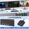 USB 3.0 Three Monitor HDMI KVM Switch, 4K60Hz 4 Port HDMI KVM Switch 3 Monitors 4 Computers, 4 PC Share 1 Set of Keyboard, Mouse, 3 Monitors and 4 USB 3.0 Ports view 2
