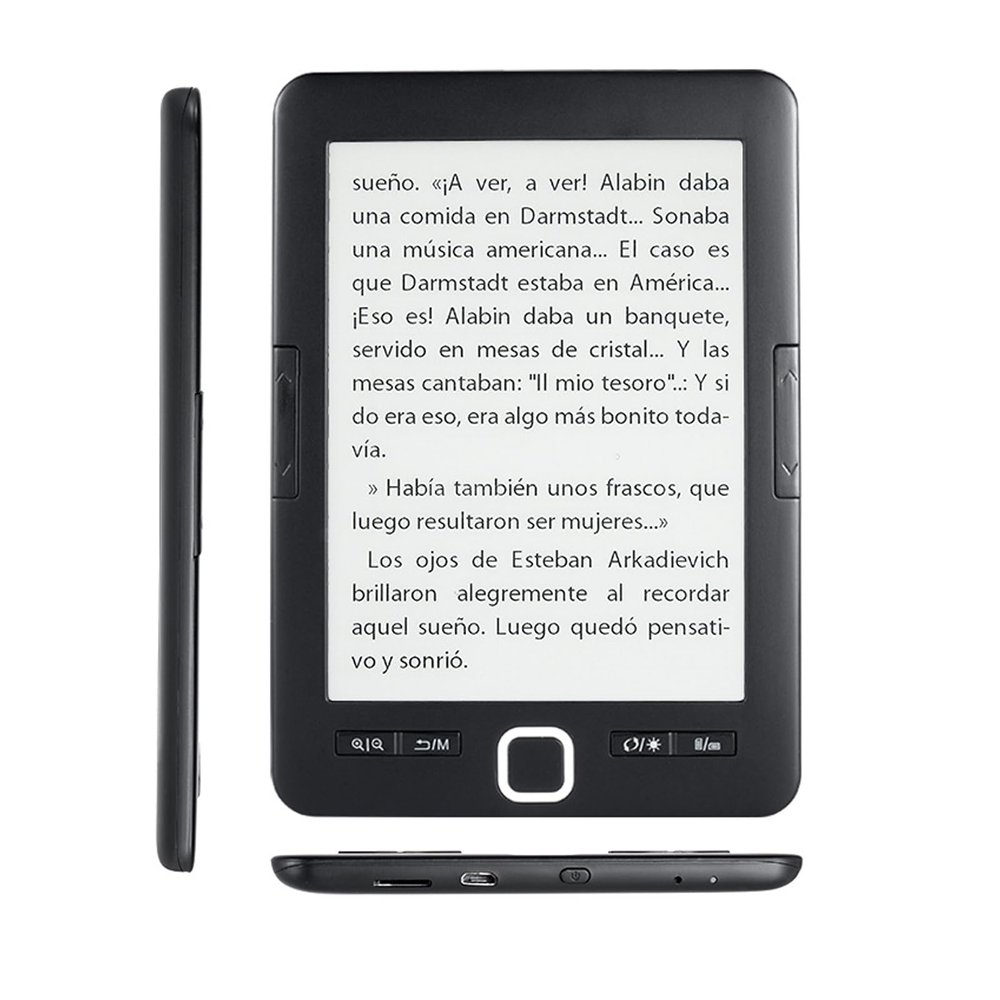 8G Ebook Reader, 6 inch EInk Screen Book Reader, Adjustable Brightness, Portable Electric Book Reader for Kids Adults