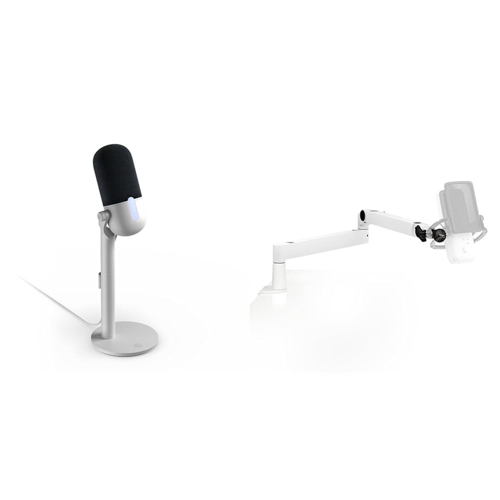 Elgato Online Meeting Kit  USB Microphone with Low-Profile Mic Arm, Tap-to-Mute, Cable Management, Ideal for Home Office, Meetings, and Workspaces, Teams, Zoom, Slack, Discord, Plug & Play for Mac/PC