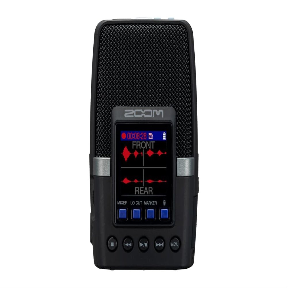 Zoom H2essential Multi-Mic Handy Recorder, 32-Bit Float, Portable Recorder, 3 Built-in Microphones, Mono, Stereo, and Surround Sound, Records to SD Card, USB Mic, for Music, Podcast, & More