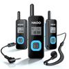 HAOO Mini Walkie Talkies with Earpieces, Portable Two Way Radio FM Transceiver, Long Range Walkie Talkie for Skiing, Hiking, Outdoor Sport, Restaurants, Hospital, Supermarket, 3 Pack view 1