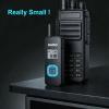 HAOO Mini Walkie Talkies with Earpieces, Portable Two Way Radio FM Transceiver, Long Range Walkie Talkie for Skiing, Hiking, Outdoor Sport, Restaurants, Hospital, Supermarket, 3 Pack view 4