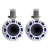 2 Pair (Qty 4) of Kicker KMTCXL65 6.5" 300 Watt Peak Multicolor LED Marine Horn-Loaded Compression Driver (HLCD) Tower Speakers (White) with LED Remote Control view 2