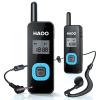 HAOO Mini Walkie Talkies with Earpieces, Portable Two Way Radio FM Transceiver, Long Range Walkie Talkie for Skiing, Hiking, Outdoor Sport, Restaurants, Hospital, Supermarket, 2 Pack view 1