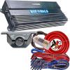 Hifonics A3000.1D Alpha 3000W Super D-Class Monoblock Car Amplifier with Audiobank AP14 and BGCOR 0 Gauge Amp Kit, Bass Remote Included view 1