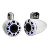2 Pair (Qty 4) of Kicker 51KMTCXL8W 8" 500 Watt Peak Multicolor LED Marine Horn-Loaded Compression Driver (HLCD) Tower Speakers (White) view 2