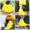 BELLIFFY 2pairs Non-slip Boot Covers Elastic Rain Shoe Protector for Outdoor Activities Fits Men and Women Yellow Keep Shoes Clean and Dry view 2