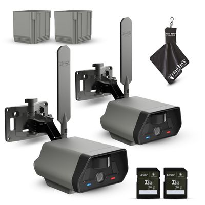 TACTACAM Defend Cellular Security Camera - No WiFi Required - Motion Activated Wireless Camera - Motion Detection - Includes Rechargeable Batteries, SD Cards and Microfiber Cleaning Cloth (2PK)