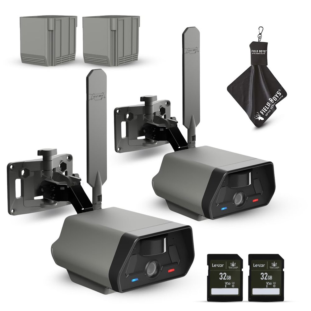 TACTACAM Defend Cellular Security Camera - No WiFi Required - Motion Activated Wireless Camera - Motion Detection - Includes Rechargeable Batteries, SD Cards and Microfiber Cleaning Cloth (2PK)