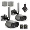 TACTACAM Defend Cellular Security Camera - No WiFi Required - Motion Activated Wireless Camera - Motion Detection - Includes Rechargeable Batteries, SD Cards and Microfiber Cleaning Cloth (2PK)