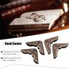 100 Pcs Book Corner Protectors Corner Guard Decorative for Scrapbook Photo Album Diary view 3