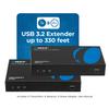 OREI USB 3.2 Over Ethernet HDbaseT Cat6 Extender LAN Upto 330 Feet - Extends 4 Ports USB-A Signal Over LAN Ethernet - Power Over Cable for Long Distance Extension Supports All Operating System view 2