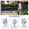 Garmin 010-02891-01 Lily 2 Active Smartwatch Silver with Purple Jasmine Silicone Band Bundle with Workout Cooling Sport Towel and Deco Essentials Wearable Commuter Front and Rear Safety Light view 3