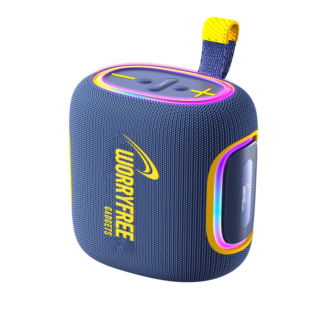 Portable Wireless Waterproof Bluetooth Speaker, 65W Output, 8000mAh Battery, RGB Lights, EQ Modes, 10M Range, TWS Connection, AUX/TF Card (Blue)