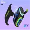 Portable Wireless Waterproof Bluetooth Speaker, 65W Output, 8000mAh Battery, RGB Lights, EQ Modes, 10M Range, TWS Connection, AUX/TF Card (Blue) view 4