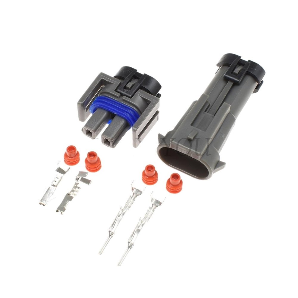 1 Set Automotive 2 Pin Auto Harness Connector Compressor Air Conditioner Socket DJ70217A-1.5-11/21(Male Female Set)