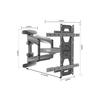 TV Bracket TV Retractable Horizontal and Vertical Screen Rotating Wall-Mounted Bracket Suitable for 37, 55, 65, 70-inch Wall-Mounted TV Brackets TV Mount view 2