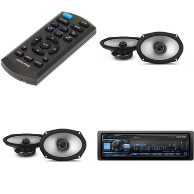 Alpine UTE-73BT, RUE-4360 Remote with 2 Pairs Alpine S2-S69 Type S 6x9 Coax Speakers