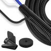 1/2 inch Split Wire Loom Tubing 10 ft Cord Protector Wires Covers Flexible Polyethylene Split Loom for Automotive, Home, Office, and Industrial Applications with Easy Installation Tool Black view 1