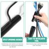 1/2 inch Split Wire Loom Tubing 10 ft Cord Protector Wires Covers Flexible Polyethylene Split Loom for Automotive, Home, Office, and Industrial Applications with Easy Installation Tool Black view 3