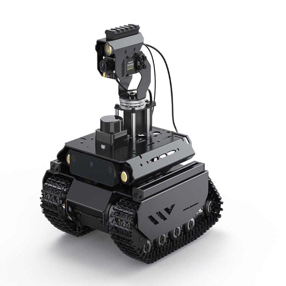 Waveshare UGV Beast ROS 2 Open-Source Off-Road Tracked AI Robot, Dual Controllers, Computer Vision, All-Metal Body, Flexible and Expandable, Compatible with Raspberry Pi 5 (Included)