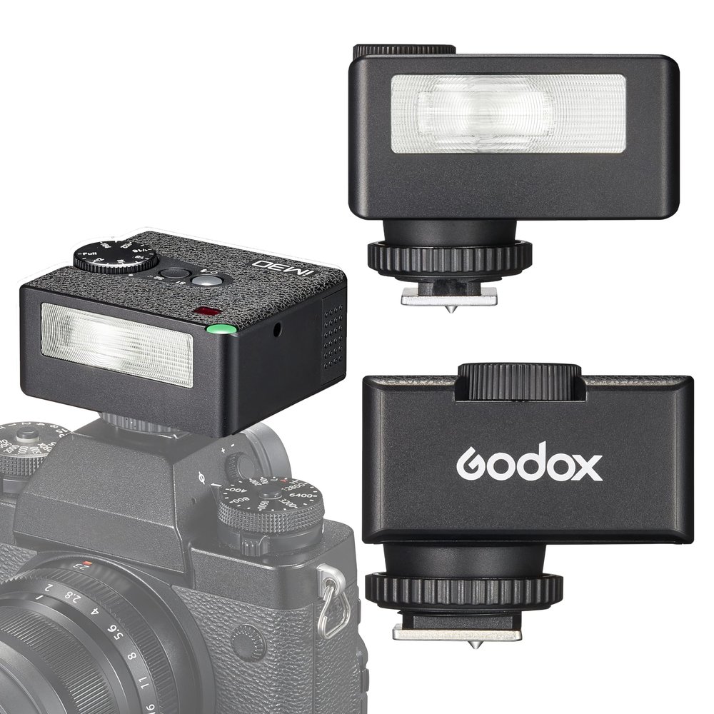 Godox Flash IM30 Camera Flash Pocket Flash, 6500K  200K Color Temperature, 7 Power Levels (1/64~1/1), Guide No. 15 (ISO 100, Meters) Pocket Flash, Flash for Camera