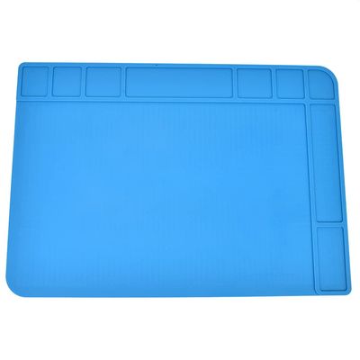 Heat Silicone Pad for Phone Computer Maintenance, Thermal Insulation, Carry Box, Parts Grooves, anti Static Texture, Easy Repairs (TE-508)