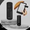 Remote Control Page Turner RF & Bluetooth Clicker for Kindle Paperwhite Oasis Scribe Colorsoft Kobo Boox e-Reader TikTok YouTube Camera iPad iPhone Galaxy Phone Tab (White) view 2