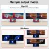 Dual Monitor KVM Switch for Laptop & Desktop 4K@60Hz, USB C and HDMI KVM Switch 2 Monitors 2 Computers with 4 USB 3.0 Port for Keyboard Mouse, 80W PD Charging, with Wired Remote and USB C Cable view 3