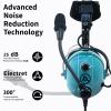 AIRVOICE Aviation Headset for Ground Control Group Tow Driver with Passive Noise Cancellation, PNR Headset with Earpads and Flexible Microphone, Headset with 10 m Cable, Single Pin Plug view 2