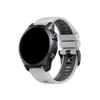 22mm 26mm Silicone Watchband Fit for Garmin Fenix 7/7Pro/7X/6X/6 Pro/5X/5 Plus/Epix/Instinct WristStrap Replaceable Bracelet(White Dark Blue,For Width 26mm) view 3