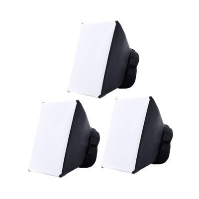 Gadpiparty 3pcs Softbox Diffuser Kit for DSLR Flash Lightweight Photography Light Modifiers Folds Flat for Easy Storage Compatible with Cameras