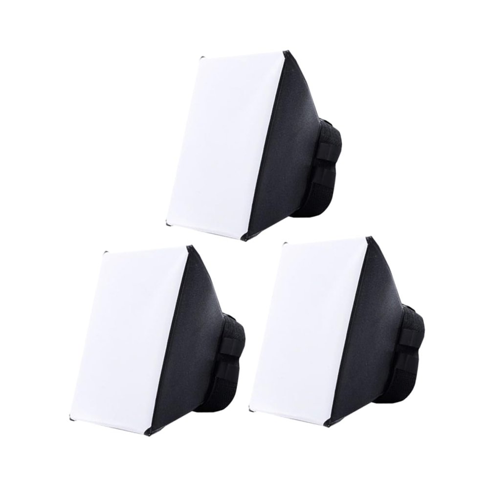 Gadpiparty 3pcs Softbox Diffuser Kit for DSLR Flash Lightweight Photography Light Modifiers Folds Flat for Easy Storage Compatible with Cameras