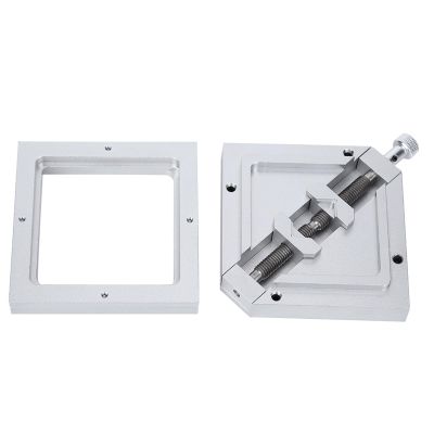 BGA Stencil Holder, 90mm Reball Station Fixture Jig With Universal Stencil, Aluminum Alloy Rework Kit for Laptop CPU, Mobile Phone Rework, Manual Welding with Plant Tin Rework