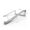 KONTONTY Aluminum Alloy Collapsible Laptop Stand Practical Desktop Heat Sink Base for Couch Bed Silver view 3