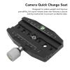Camera Quick Release Clamp, Tripod Quick Release Clamp, Nonslip Lock, Accuracy Scale for Camera view 2