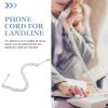 KONTONTY 2pcs Coiled Telephone Cord Durable Phone Accessory for Landline Use Sound Quality Soft Design Replacement for Old Worn Cords view 2