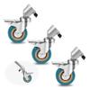 Selens Professional Light Stand Wheels Set 0.9inch/22mm,Rubber Wheels with Durable Metal Construction Foot Brake Lock for Photography Light Stand view 1