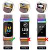 Amzpas Stainless Steel Mesh Wristband with Magnet Clasp for Fitbit Charge 6 / Charge 5 Bands for Women Men, Colorful, One Size view 4