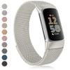Amzpas bands for Fitbit Charge 6 Bands for Women Men, Stainless Steel Mesh Wristband with Magnet Clasp for Fitbit Charge 6 / Fitbit Charge 5 (Starlight) view 1