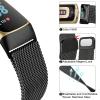 Amzpas bands for Fitbit Charge 6 Bands for Women Men, Stainless Steel Mesh Wristband with Magnet Clasp for Fitbit Charge 6 / Fitbit Charge 5 (Black) view 2
