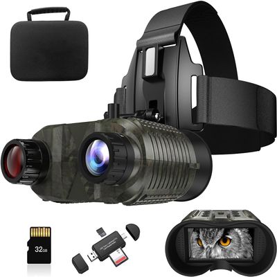 [2025 Upgrade] 4K Head-Mounted Digital Infrared Night Vision Goggles for Adults, with 3" Screen 1312FT Compatible with Fast MICH Helmet for Long Range Airsoft Military Hunting Tactical Gear