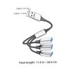 BRIGHTFUFU USB to Port Splitter Cable Portable Way USB Hub for Laptop Connect Multiple Devices No Driver Required Silver for Disk Scanner Keyboard and More view 2
