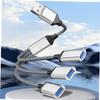 BRIGHTFUFU USB to Port Splitter Cable Portable Way USB Hub for Laptop Connect Multiple Devices No Driver Required Silver for Disk Scanner Keyboard and More view 3