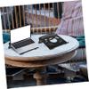 BRIGHTFUFU Laptop Stand for Desk Ergonomic Laptop Holder Portable and Support for Office and Home Use Space-Saving Design Gray view 4