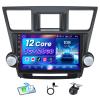 12Core 8G+128G Car Radio Stereo for Toyota Highlander 2008-2012: Wireless Carplay&Android Auto with Android 13 Support Bluetooth/Voice Control/GPS/WiFi/Back-up Camera/SWC/FM, 10 Inch IPS Touch Screen view 1