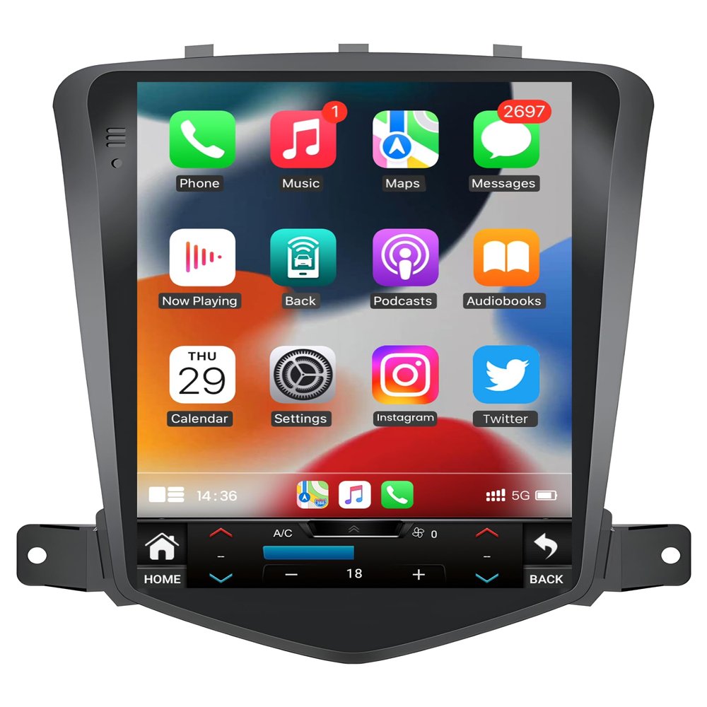 4Core 64ROM Upgrade Car Radio Stereo for Cruze 2009 2010-2015:Wireless Carplay Andriod 10.4 inch Touchscreen 1080P Backup Camera GPS SWC Bluetooth FM/RDS 5G-WiFi